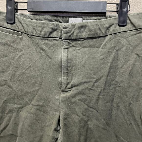 A New Day Straight Leg Pants Army Green Chino Stretch Mid-Rise Size 8 - Picture 4 of 9